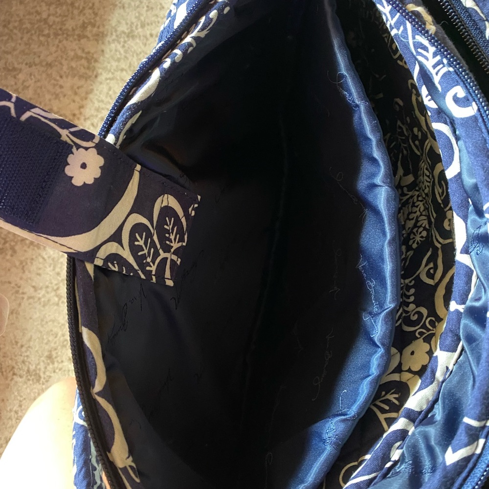 Vera Bradley Laptop backpack. Twirly birds navy - Picture 6 of 9